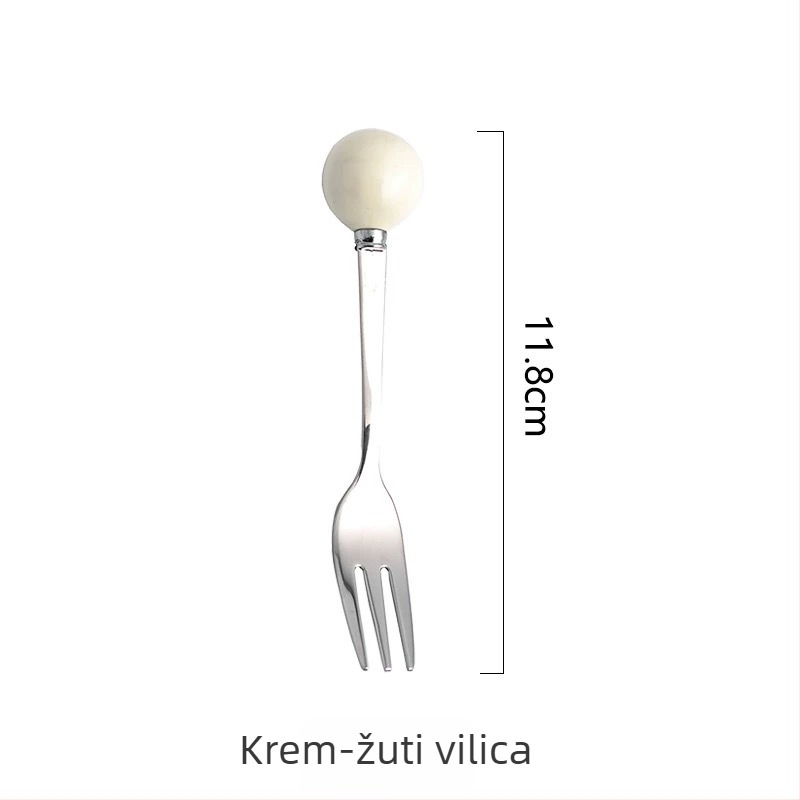 Set dječjih vilica za voće od 304 nehrđajućeg čelika, jednostavan stil, ogledni sjaj