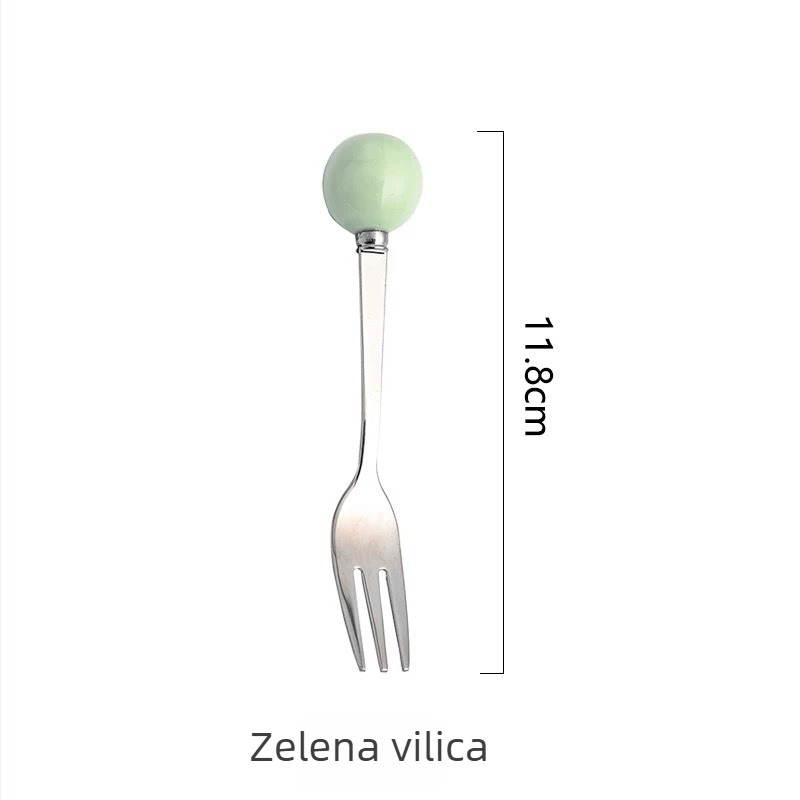 Set dječjih vilica za voće od 304 nehrđajućeg čelika, jednostavan stil, ogledni sjaj