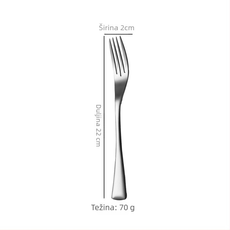 Japanskog stila vintage zapadni pribor, set od 201 nehrđajućeg čelika, mat završetak, uključuje nož za steak, viljučku, žlicu, kavnu žlicu i voćnu viljušku