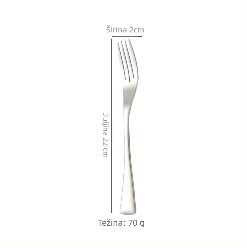 Japanskog stila vintage zapadni pribor, set od 201 nehrđajućeg čelika, mat završetak, uključuje nož za steak, viljučku, žlicu, kavnu žlicu i voćnu viljušku