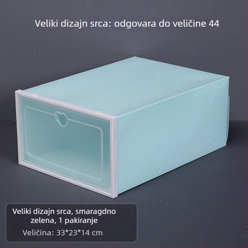Jerna Prozirna Deblja Kutija Za Cipele Od Plastike, PP Materijal, Zaštita Od Prašine, Stohovljiva, Višeslojno Skladištenje