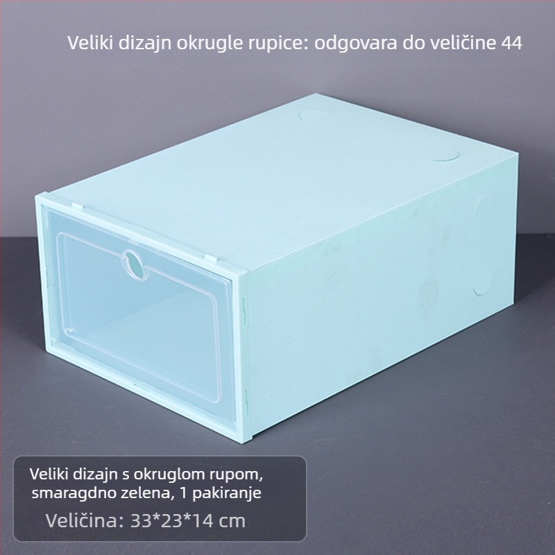 Jerna Prozirna Deblja Kutija Za Cipele Od Plastike, PP Materijal, Zaštita Od Prašine, Stohovljiva, Višeslojno Skladištenje
