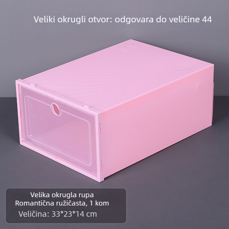 Jerna Prozirna Deblja Kutija Za Cipele Od Plastike, PP Materijal, Zaštita Od Prašine, Stohovljiva, Višeslojno Skladištenje
