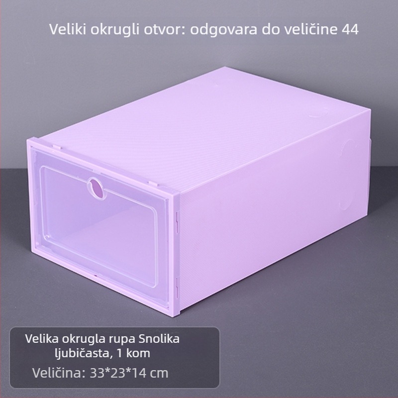 Jerna Prozirna Deblja Kutija Za Cipele Od Plastike, PP Materijal, Zaštita Od Prašine, Stohovljiva, Višeslojno Skladištenje
