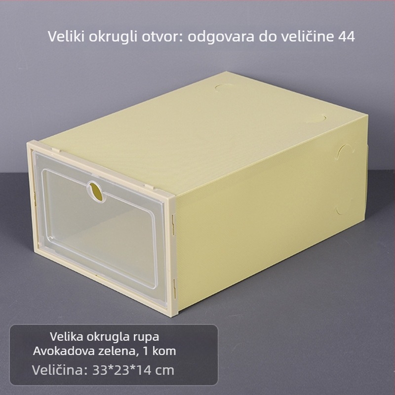 Jerna Prozirna Deblja Kutija Za Cipele Od Plastike, PP Materijal, Zaštita Od Prašine, Stohovljiva, Višeslojno Skladištenje