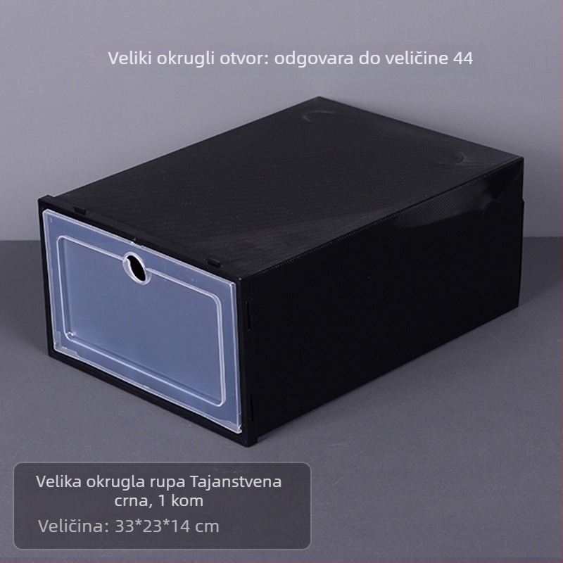 Jerna Prozirna Deblja Kutija Za Cipele Od Plastike, PP Materijal, Zaštita Od Prašine, Stohovljiva, Višeslojno Skladištenje