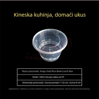 Jednokratna kutija za ručak od PP s 4–6 odjeljaka, moderni minimalistički stil, nije biorazgradiva