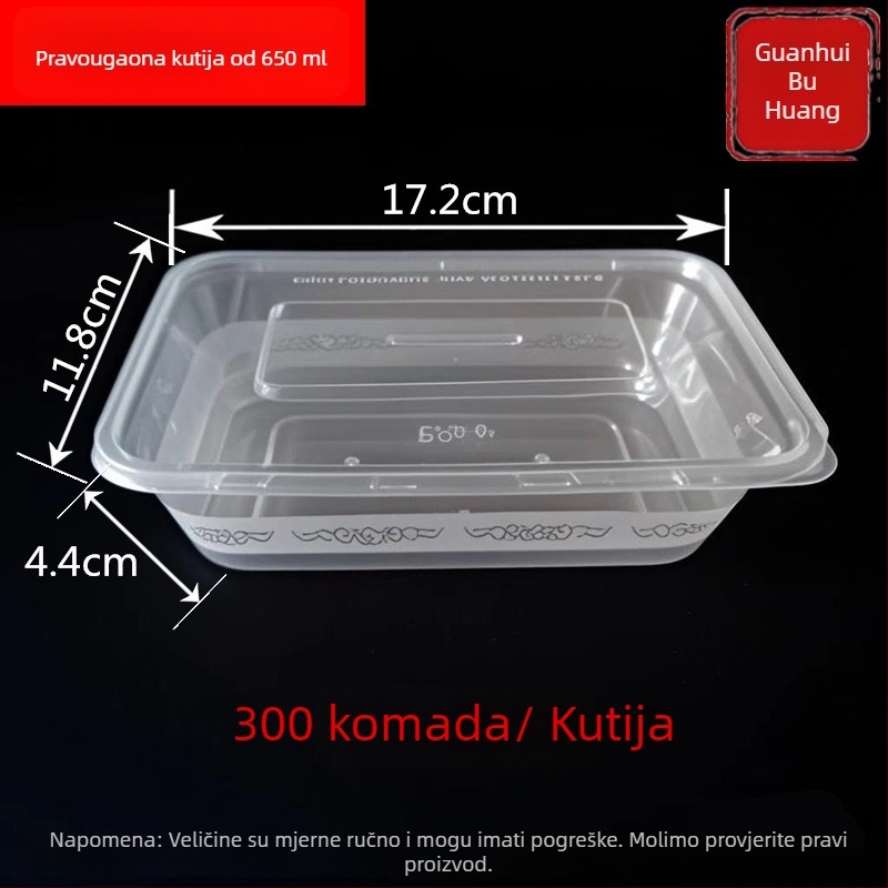 Jednokratna kutija za ručak od PP s 4–6 odjeljaka, moderni minimalistički stil, nije biorazgradiva