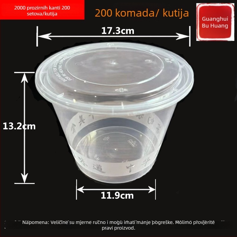 Jednokratna kutija za ručak od PP s 4–6 odjeljaka, moderni minimalistički stil, nije biorazgradiva