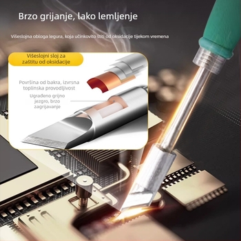 Bozan C470 vrh lemilice za spajanje s glavom u obliku potkove, integrirano grijano jezgro, veliki spojni bod, 500W