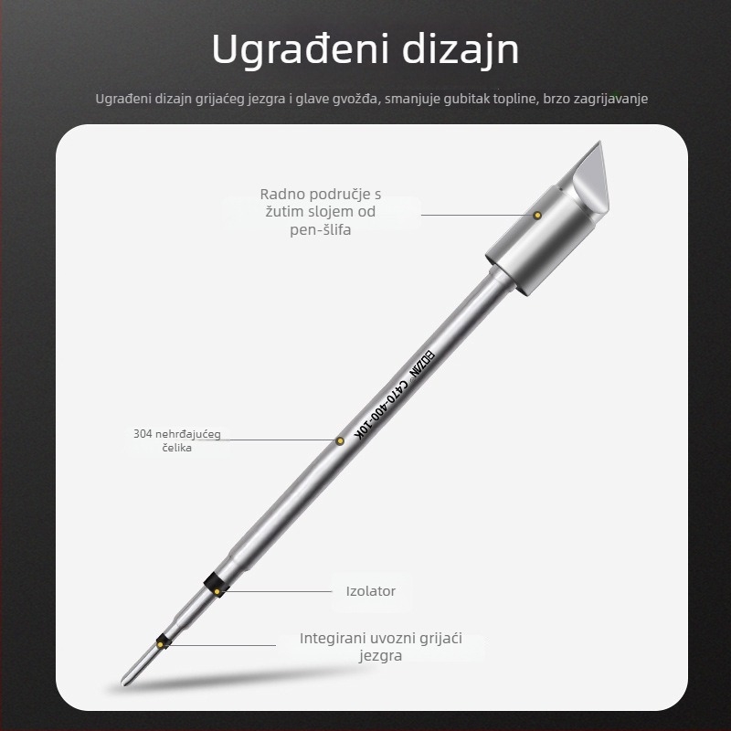 Bozan C470 vrh lemilice za spajanje s glavom u obliku potkove, integrirano grijano jezgro, veliki spojni bod, 500W