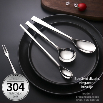 Set noževa, vilice i žlice za steak od 304 nehrđajućeg čelika, ogledni sjaj, modern stil