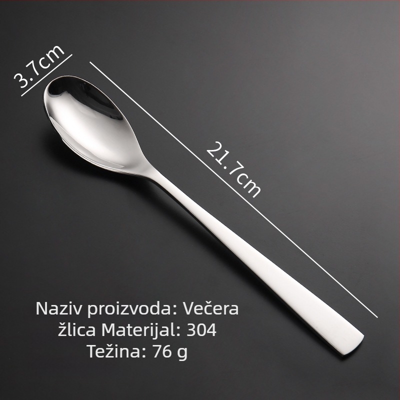 Set noževa, vilice i žlice za steak od 304 nehrđajućeg čelika, ogledni sjaj, modern stil
