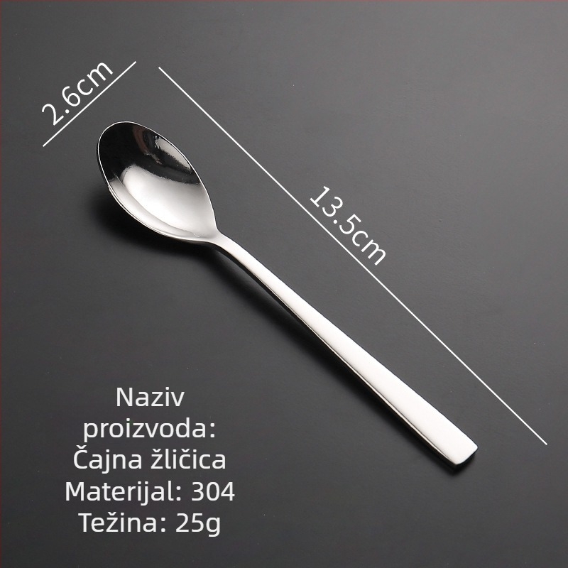 Set noževa, vilice i žlice za steak od 304 nehrđajućeg čelika, ogledni sjaj, modern stil