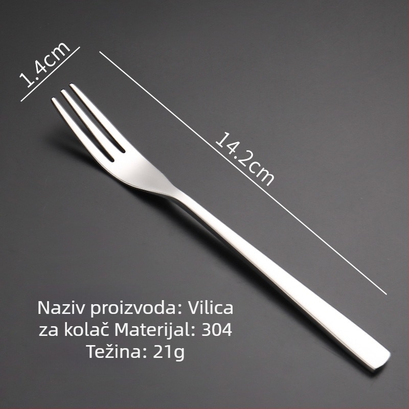 Set noževa, vilice i žlice za steak od 304 nehrđajućeg čelika, ogledni sjaj, modern stil