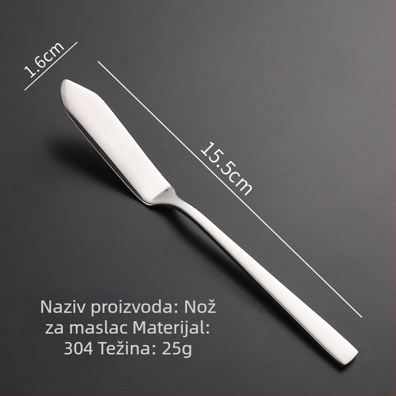 Set noževa, vilice i žlice za steak od 304 nehrđajućeg čelika, ogledni sjaj, modern stil