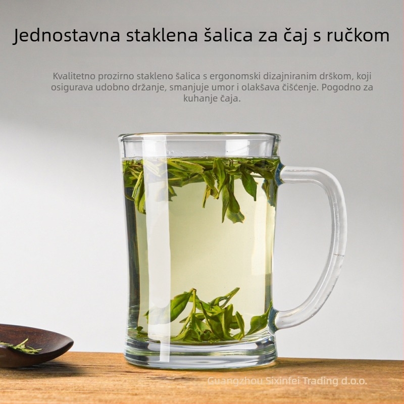 Staklena šalica za čaj, otporna na toplinu, nepravilan oblik, šestodijelni set, prilagodljivo