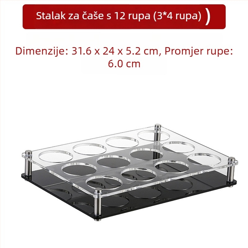 Jiade akrilni držač čaša – moderan minimalistički stil, 1 komad, materijal: akril