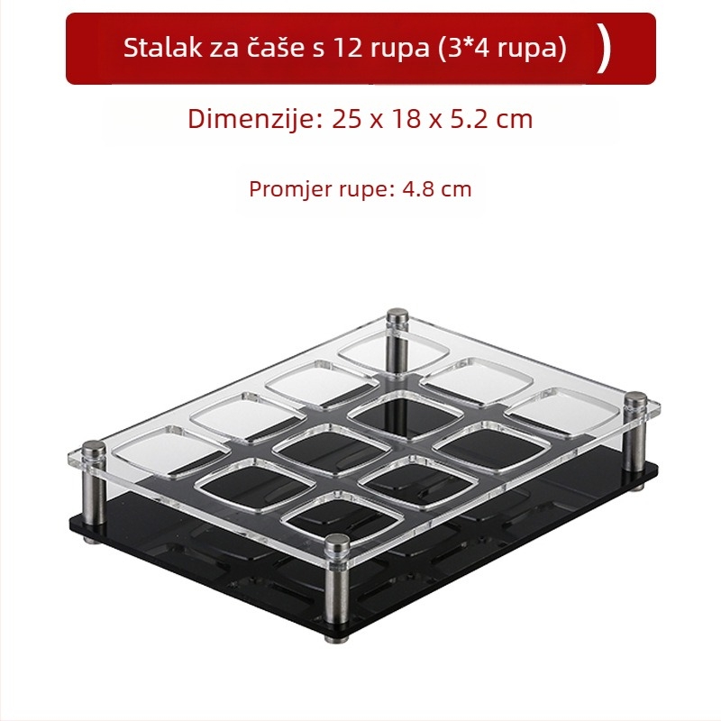 Jiade akrilni držač čaša – moderan minimalistički stil, 1 komad, materijal: akril