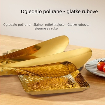 Nehrđajući čelični pladanj za posuđe za buffet s oblikom ventilatora i kvadratnim pločama