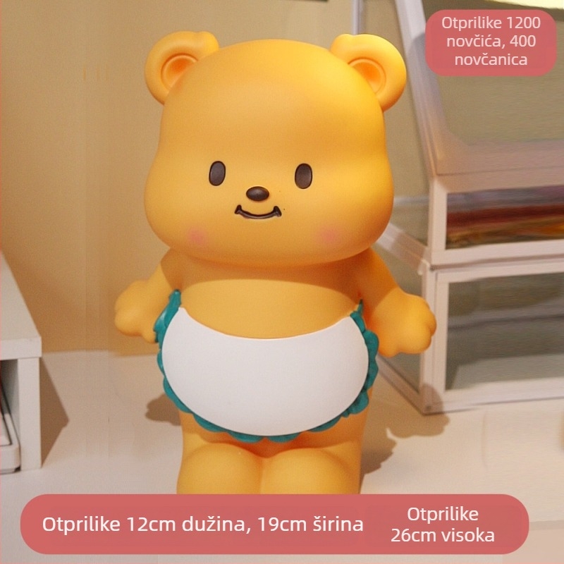 Pokladnica s karikaturalnim medvjedom od vinila, kartonsko pakiranje, poklon