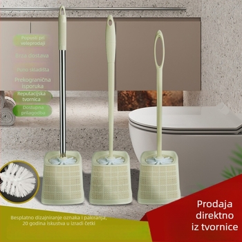 Set četke za WC s dugačkom drškom za temeljito čišćenje kutova – plastika, 122 g, multipack pakiranje, Meishuo
