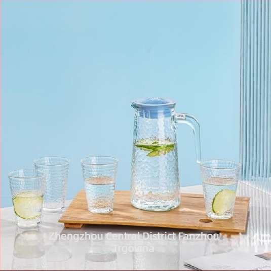 Pet dijelni stakleni set za vodu, Nine days, staklo od soda-lime, moderan minimalistički stil, pogodan za poslovne i promotivne darove