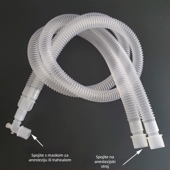 Jednokratni dišni krug za anesteziju za anestetski uređaj i respiratorni sustav | Materijal: PP | Marka: Yunda/drugi | 1 set u pakiranju | Odobrenje lijeka/uređaja: Yu machinery note 20182080722