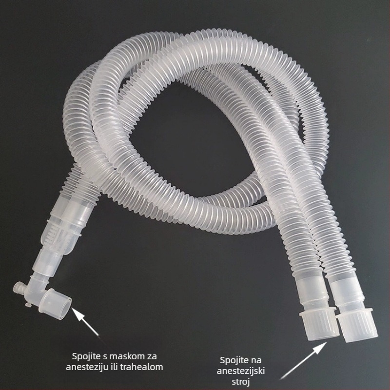 Jednokratni dišni krug za anesteziju za anestetski uređaj i respiratorni sustav | Materijal: PP | Marka: Yunda/drugi | 1 set u pakiranju | Odobrenje lijeka/uređaja: Yu machinery note 20182080722