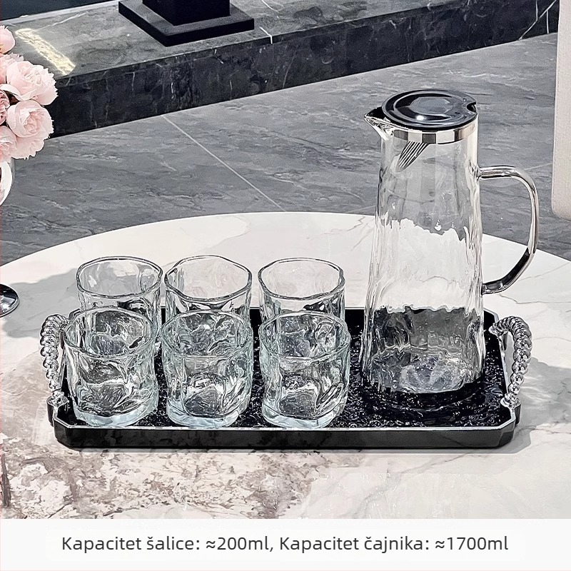 PP plastični set čaša za vodu i čaj za kućnu upotrebu, dar s logotipom, moderan minimalistički stil, pogodan za sokove, mlijeko, napitke i hladnu vodu