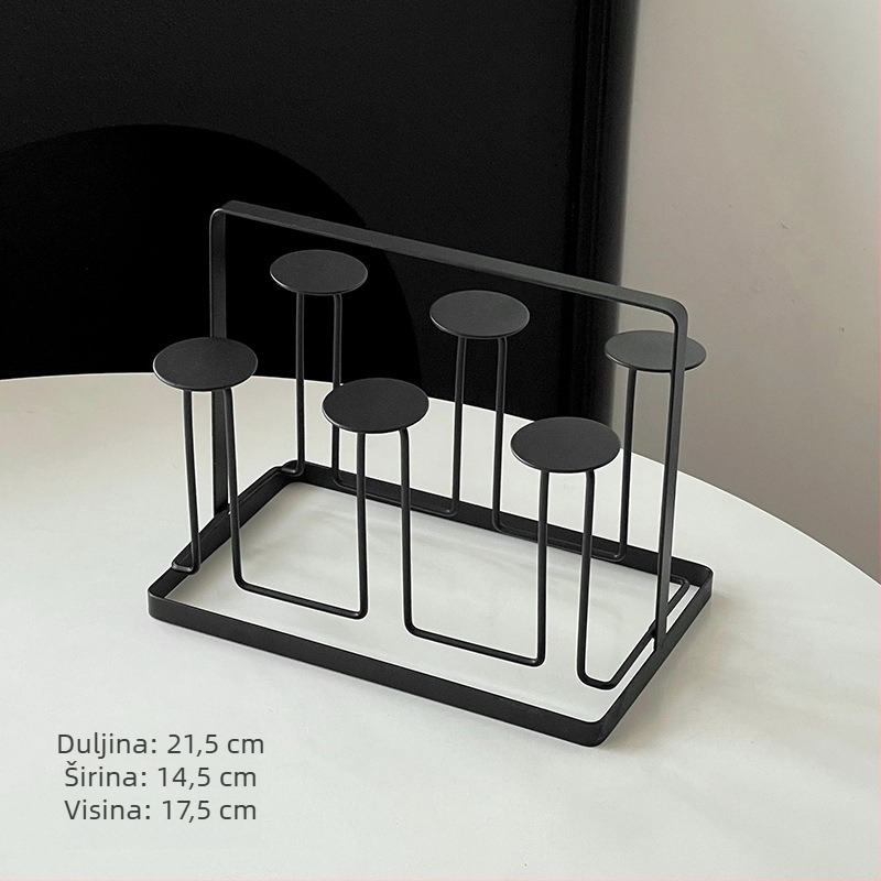 Barx držač za šalice čaja s odvodom i skladištenjem, viseći držač za staklene šalice, modernog jednostavnog stila, bez bušenja