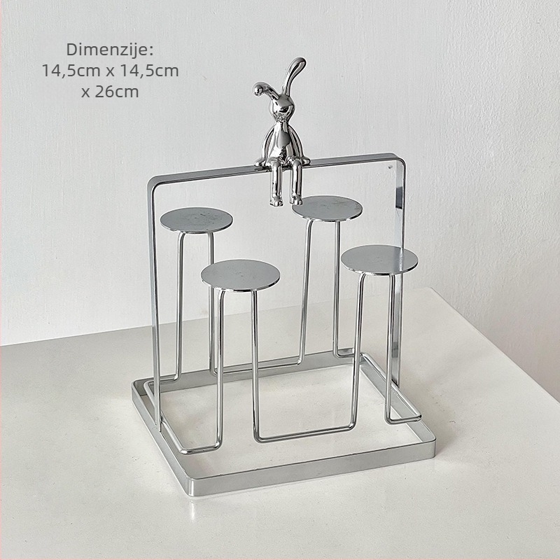 Barx držač za šalice čaja s odvodom i skladištenjem, viseći držač za staklene šalice, modernog jednostavnog stila, bez bušenja