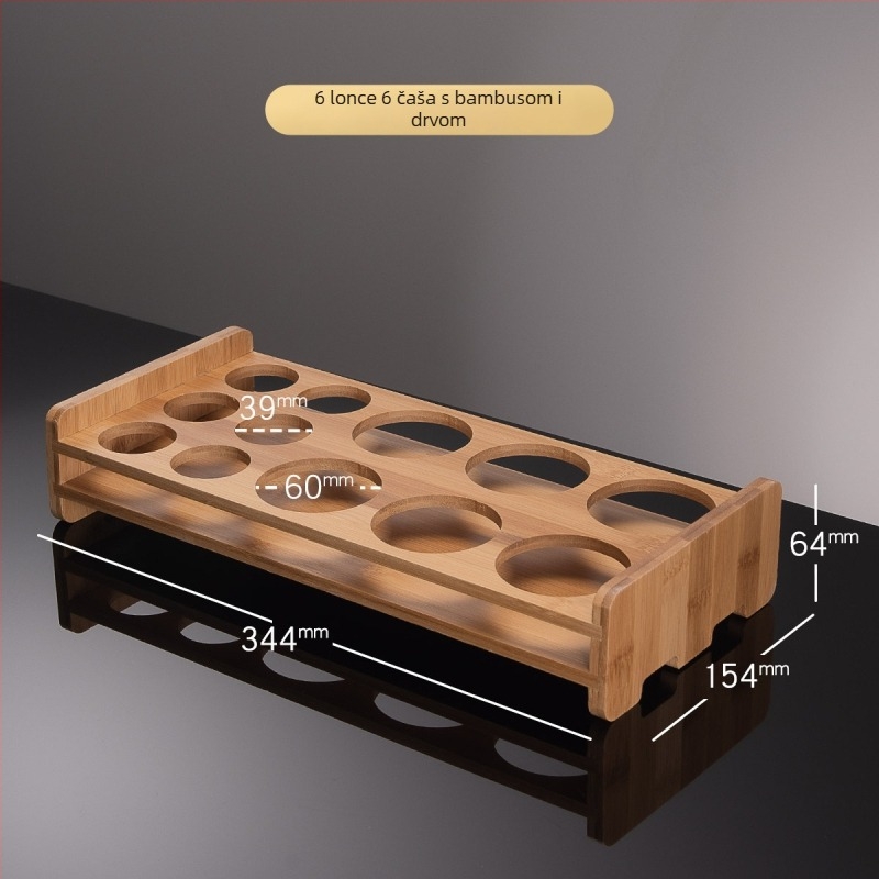 Držač čaša — drveni stojni izložbeni nosač za čaše, svijetao luksuzni retro stil, model Deer Cup Holder, lansiranje ljeta 2025.