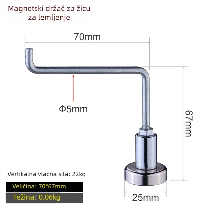 Profesionalna stanica za lemljenje s držačima, električna lemilica, lemna žica, povećalo, stolna lampa, ventilator za isisavanje dima, magnetski set za popravke