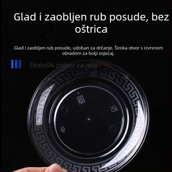 Jednokratni set posuđa od četiri dijela: zdjele, štapići za jelo, tanjuri i šalice; debeli i razgradivi za vjenčane bankete i hot pot restorane