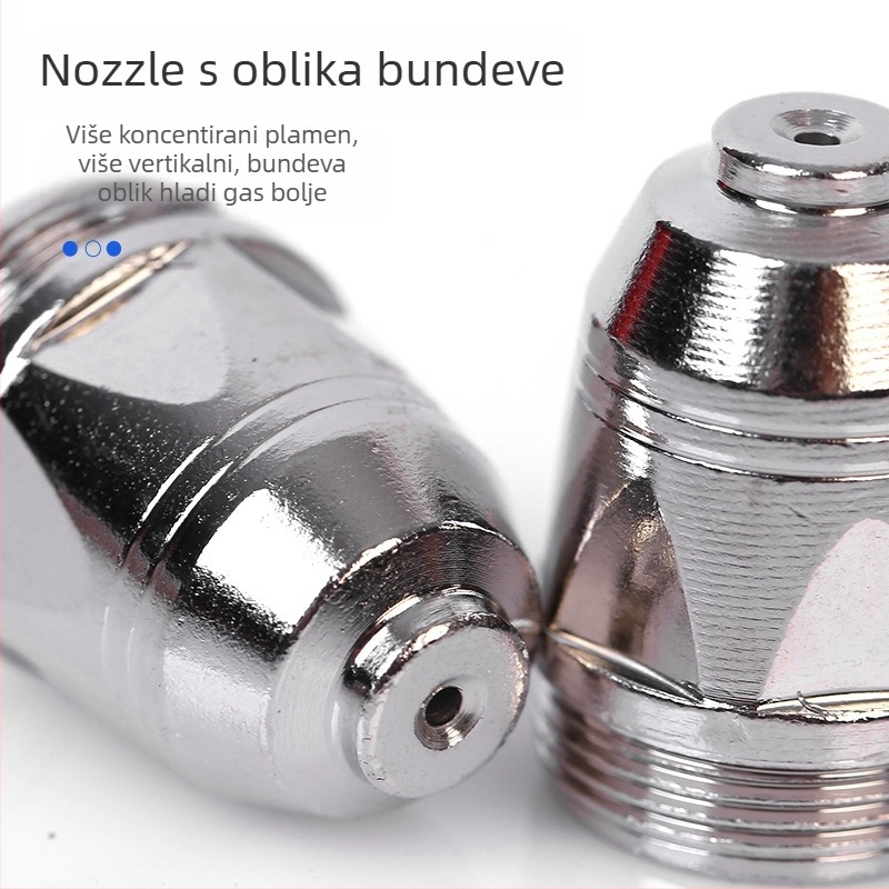 Set plazma mlaznica P80 za pištolu za rezanje – mlaznica i elektroda, kompatibilno s ugljičnim čelikom, nehrđajućim čelikom, bakrom i aluminijem