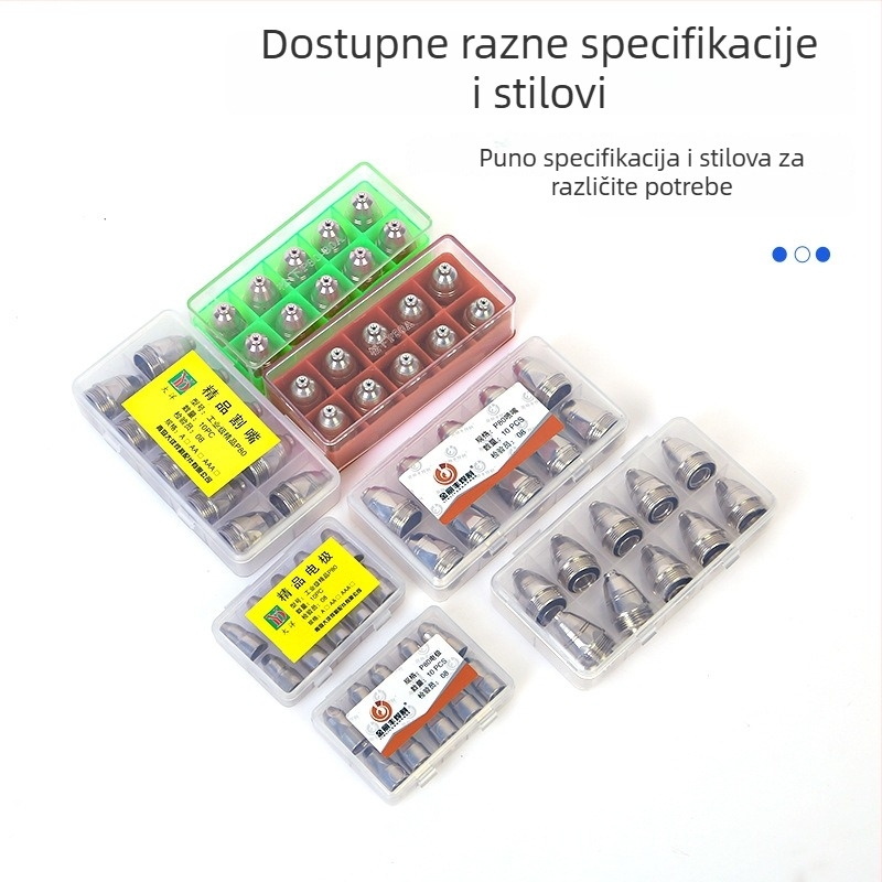 Set plazma mlaznica P80 za pištolu za rezanje – mlaznica i elektroda, kompatibilno s ugljičnim čelikom, nehrđajućim čelikom, bakrom i aluminijem