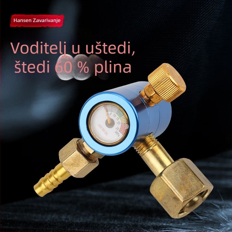 Energetski štedljivi mjerač za kisik, acetilen, propan, argon i ugljični dioksid; zaštita od pada; kompatibilnost s višestrukim plinovima