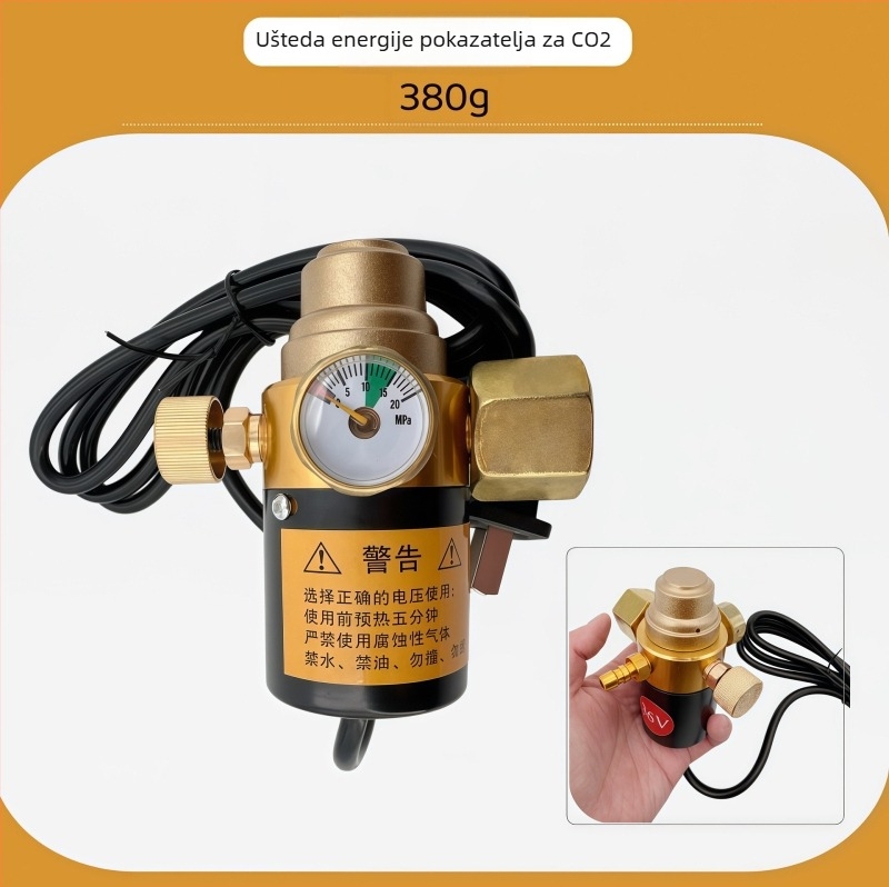 Energetski štedljivi mjerač za kisik, acetilen, propan, argon i ugljični dioksid; zaštita od pada; kompatibilnost s višestrukim plinovima