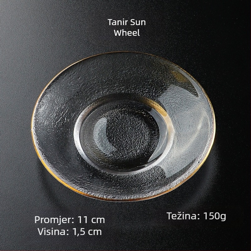 Staklena posuda za dip s ručno oslikanom površinom, nepravilnog oblika, u stilu Ins; pogodna za obroke, kavu i čaj.