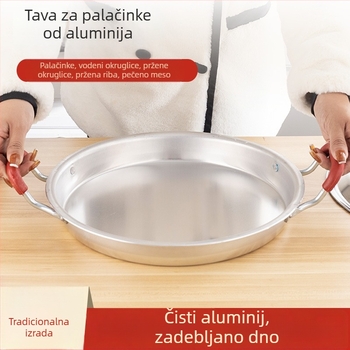 Tava od lijevanog aluminija s neprištljivim premazom, dubina 5 cm, tava za palačinke od lijevanog aluminija, pogodna za plinski štednjak