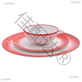 Plošni tanjur, ručno oslikani keramički tanjur, okrugli oblik, novi kineski stil