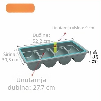 Košara za posuđe za perilicu, kvadratna plastična, 25 šiljaka, dizajn bez odvoda