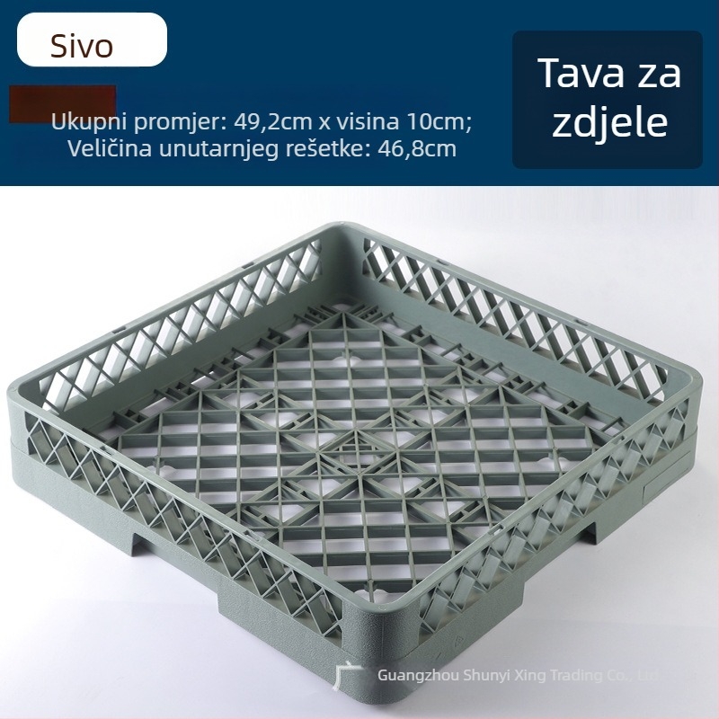 Košara za posuđe za perilicu, kvadratna plastična, 25 šiljaka, dizajn bez odvoda