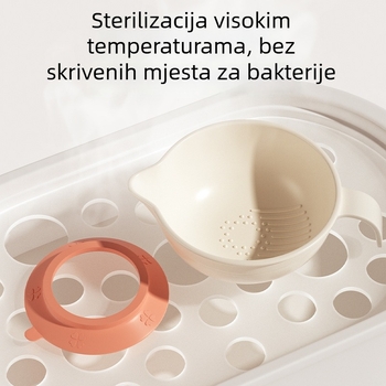 Set zdjele za hranjenje beba s kašikom, PP materijal, za djecu od 3 mjeseca i više