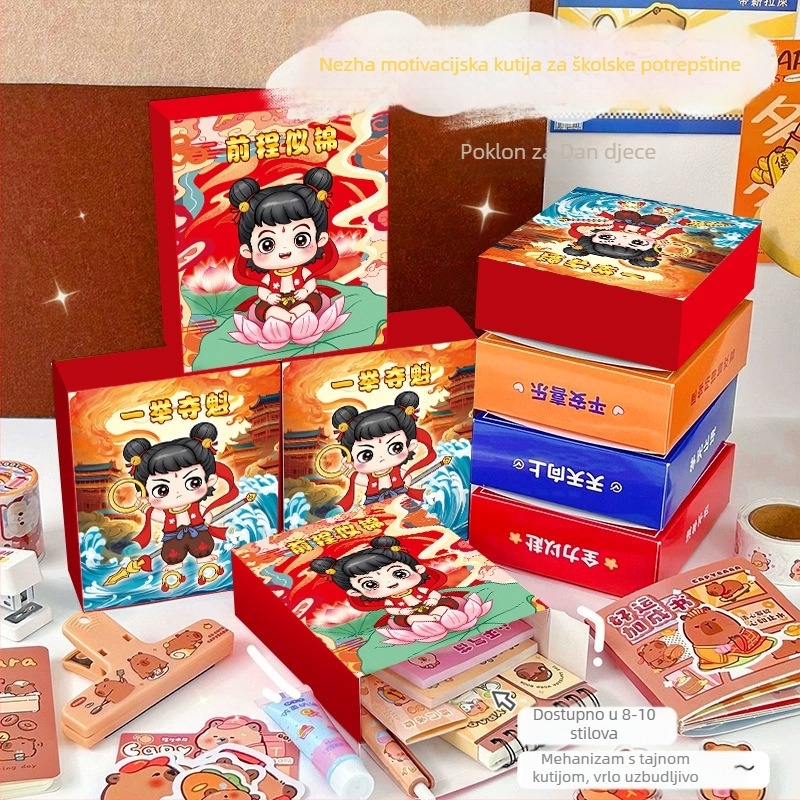 Set pribora u tajnoj kutiji za učenike – kreativna inspiracija, Ice and Snow, poklon za rođendan i završetak škole