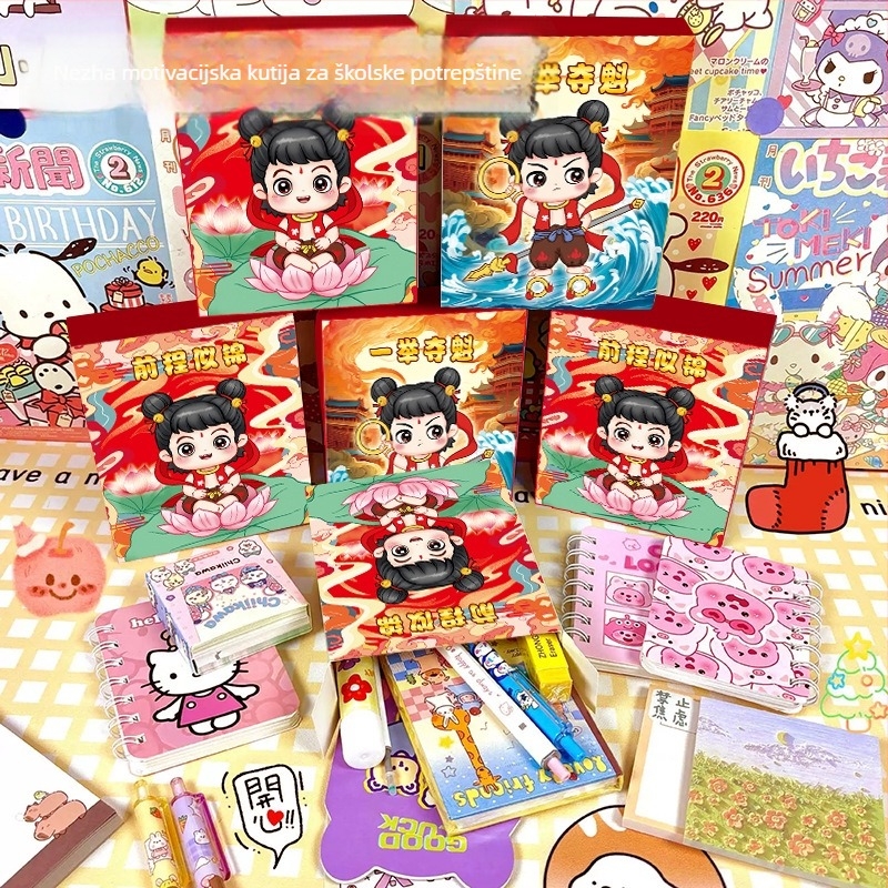 Set pribora u tajnoj kutiji za učenike – kreativna inspiracija, Ice and Snow, poklon za rođendan i završetak škole