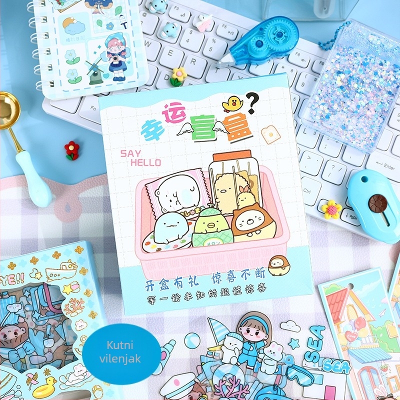 Set pribora u tajnoj kutiji za učenike – kreativna inspiracija, Ice and Snow, poklon za rođendan i završetak škole