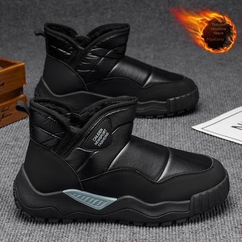 Muške zimske čizme – prozračne, otporne na klizanje i tople; gornji dio od umjetne kože; đon PVC