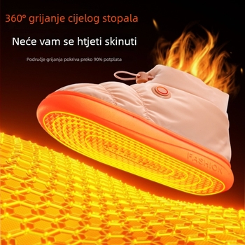 Unisex USB grijane papuče s odvojivom i pranom pamukom, električne papuče za dom i ured